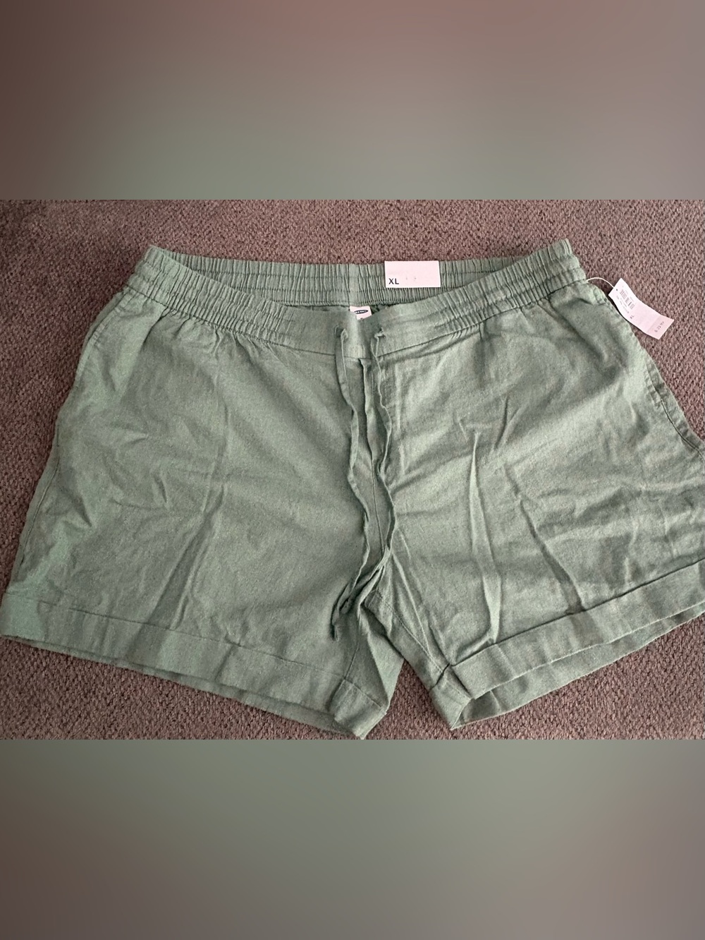 Old Navy XL Green Linen Shorts